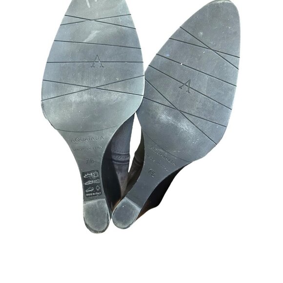 Aquatalia Suede‎ Wedge Cowboy Ankle Boots Booties Gray Made In Italy Size 7.5 - Picture 11 of 11